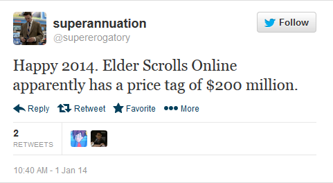 Разработка The Elder Scrolls Online обошлась в $200 млн
- Изображение 1 Разработка The Elder Scrolls Online обошлась в $200 млн
- Изображение 1
