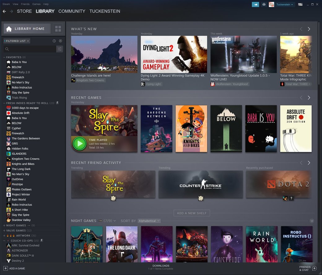 Тестирование новой библиотеки Steam начнется уже скоро